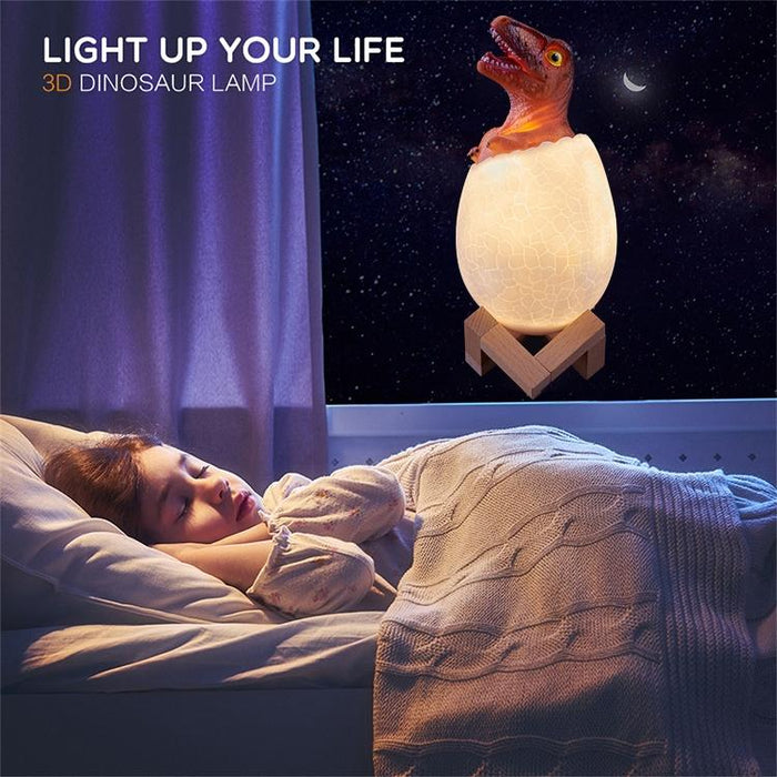 3D Raptor Night Light 3-Colour Patting Version