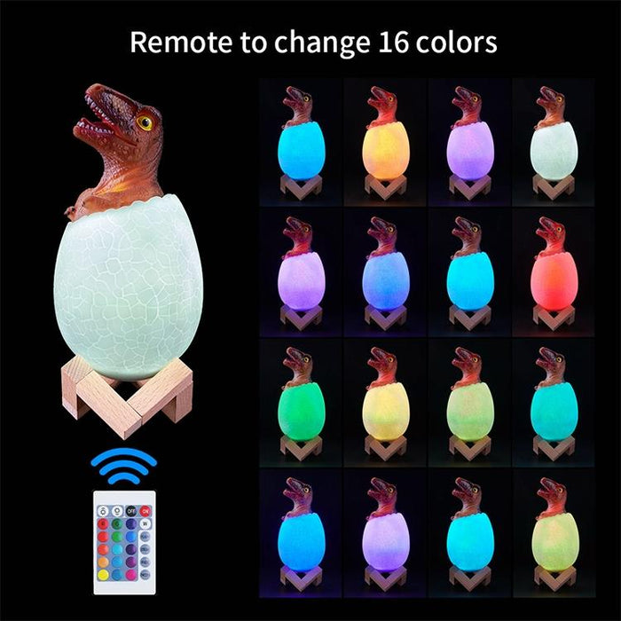 Raptor 3D Night Light 16-Colour Remote Control