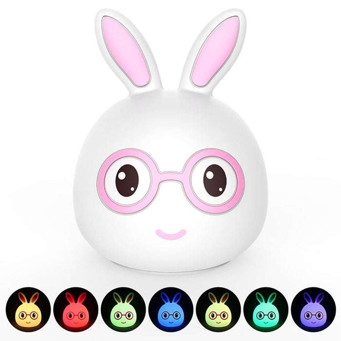 3D Led Night Light Smiling Rabbit Design Aaa Battery