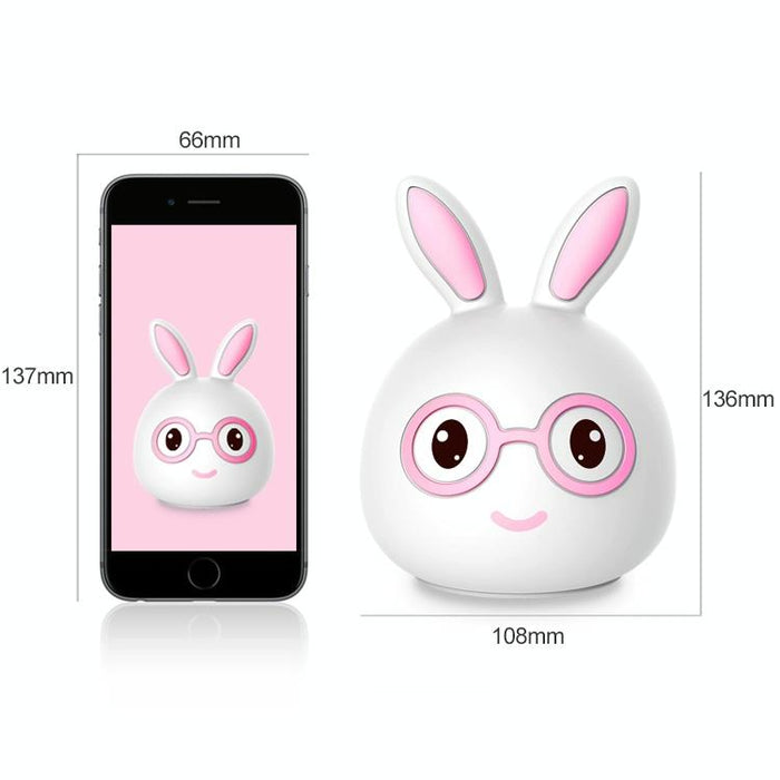 3D Led Night Light Happy Rabbit Creative Touch Aaa Battery