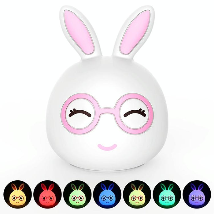 3D Led Night Light Happy Rabbit Creative Touch Aaa Battery