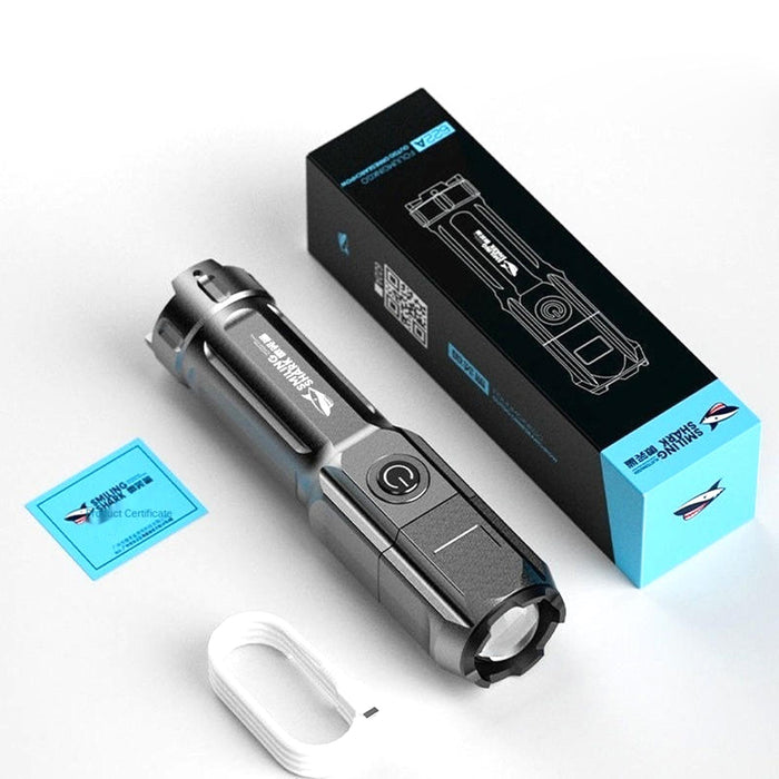Telescopic Led Flashlight With Three Gears