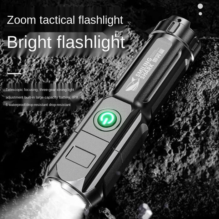 Telescopic Led Flashlight With Three Gears