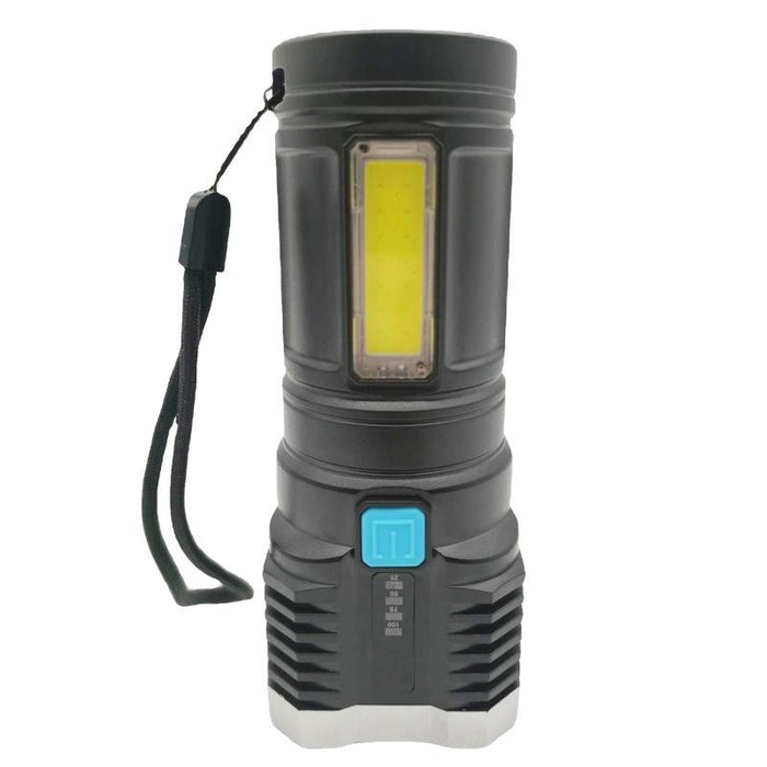 Usb Rechargeable Led Flashlight S03 4X Smd 3030 + Cob