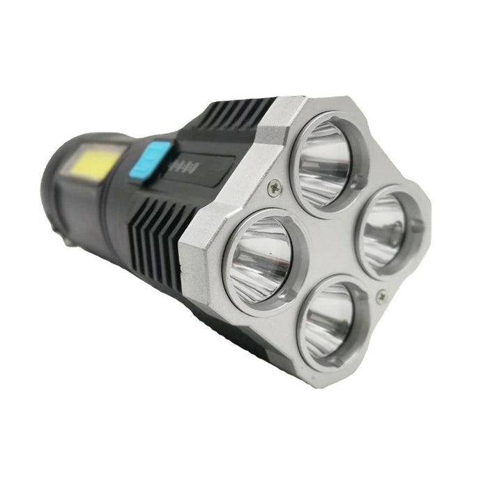Usb Rechargeable Led Flashlight S03 4X Smd 3030 + Cob