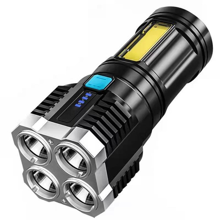 Usb Rechargeable Led Flashlight S03 4X Smd 3030 + Cob