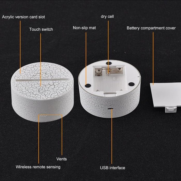 3D Colourful Unicorn Night Light With Remote Control