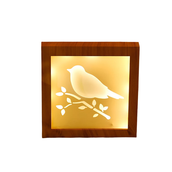 Remote Control Dimmable Led Photo Frame Night Light Warm White