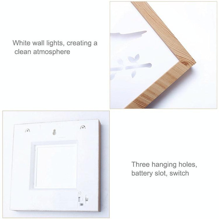 Remote Control Dimmable Led Photo Frame Night Light Warm White