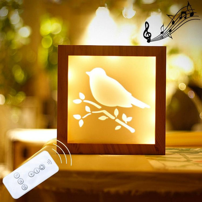 Remote Control Dimmable Led Photo Frame Night Light Warm White