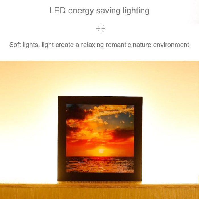 Remote Control Dimmable Led Photo Frame Night Light Warm White