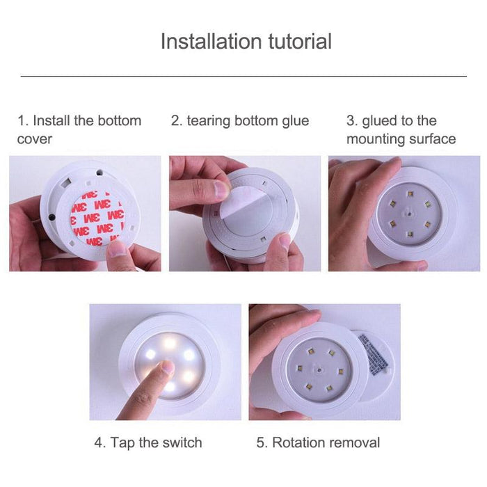 6-Led Night Light For Car Hotel Corridor Exhibition Hall Wardrobe Warm / White / Yellow