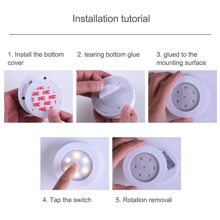 6-Led Night Light For Car Hotel Corridor Exhibition Hall Wardrobe Warm / White / Yellow