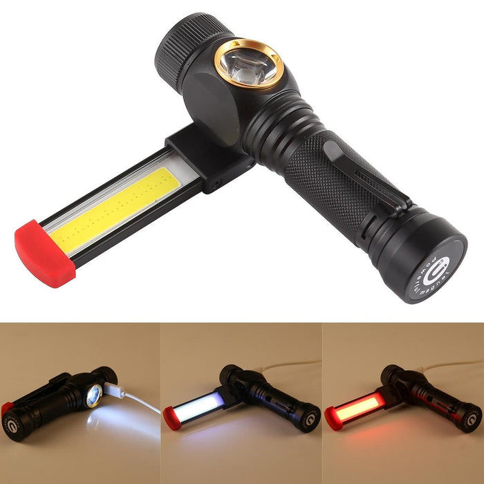 10W Usb Charging Led Flashlight With 5 Modes