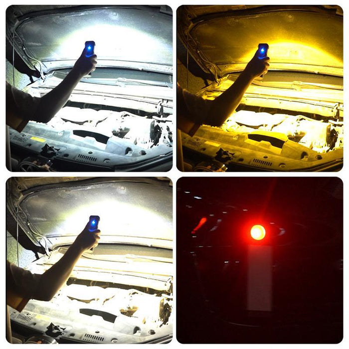 Waterproof Work Light 3 Colour Cob Flashlight
