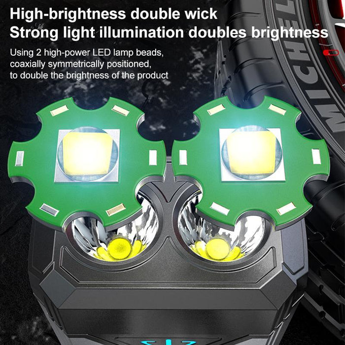 Waterproof Work Light 3 Colour Cob Flashlight