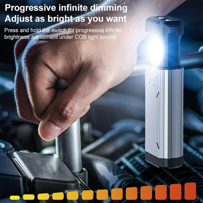 Waterproof Work Light 3 Colour Cob Flashlight