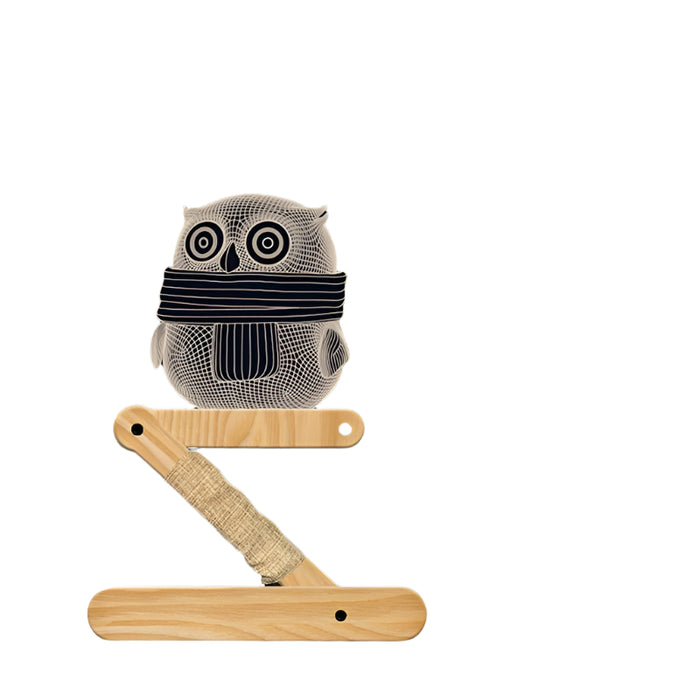 3D Owl Night Light For Kids' Bedroom Warm Light