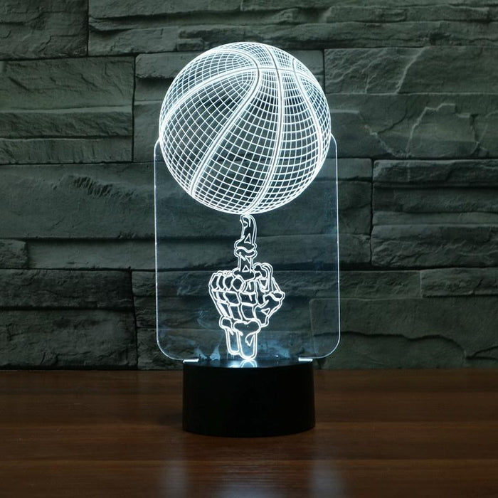 3D Led Basketball Night Light Usb / Battery Powered