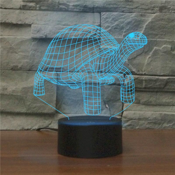 3D Led Night Light Tortoise Design Usb Touch Button