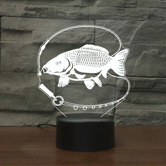 3D Led Fishing Night Light Usb / Battery Powered