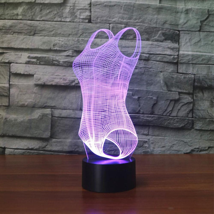 Black Base 3D Led Night Light Usb / Battery Powered