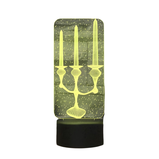 3D Led Night Light Black Base Usb & Battery Powered