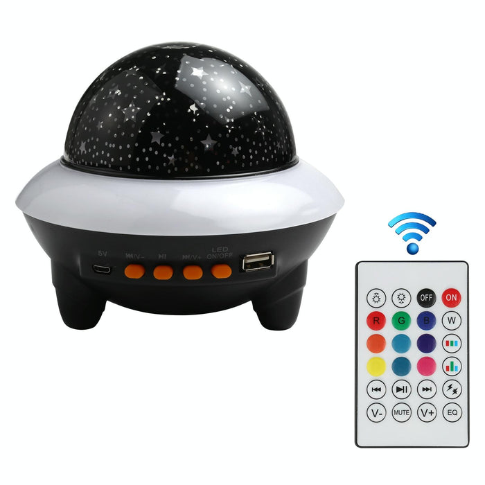 Bluetooth Starry Sky Light With Remote Led Flying Saucer Projection