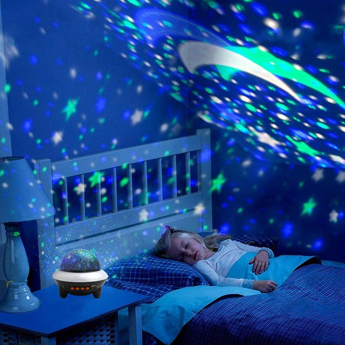 Bluetooth Starry Sky Light With Remote Led Flying Saucer Projection