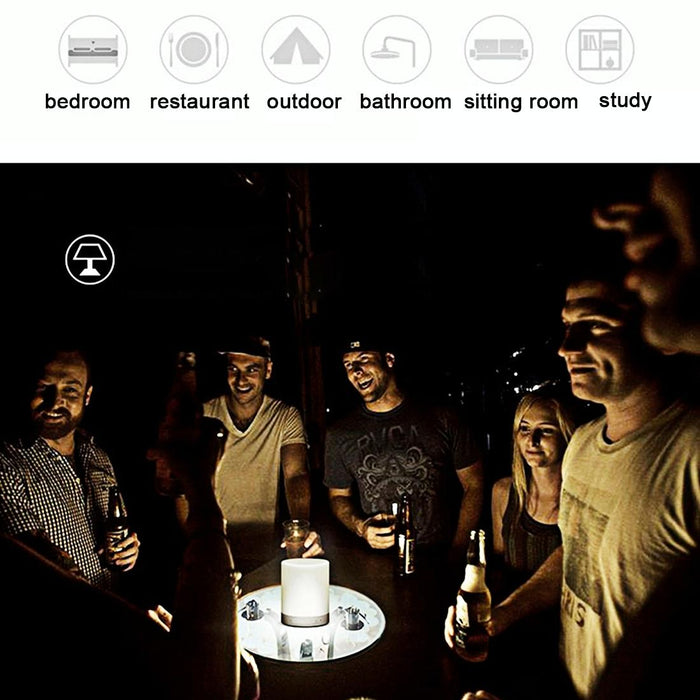 Multifunctional Bluetooth Speaker With Led Light & Handle Aux In Hands-Free Tf Card Atmosphere Light Music Table Lamp