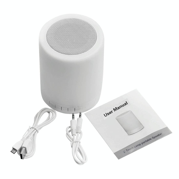 Multifunctional Bluetooth Speaker With Led Light & Handle Aux In Hands-Free Tf Card Atmosphere Light Music Table Lamp