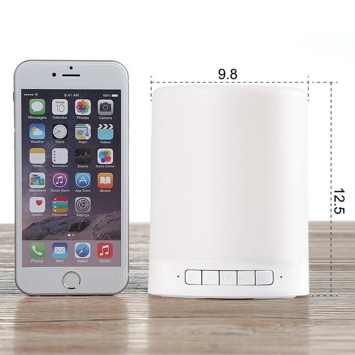 Multifunctional Bluetooth Speaker With Led Light & Handle Aux In Hands-Free Tf Card Atmosphere Light Music Table Lamp