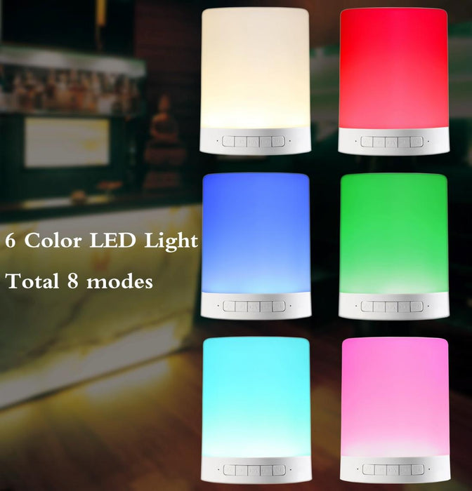 Multifunctional Bluetooth Speaker With Led Light & Handle Aux In Hands-Free Tf Card Atmosphere Light Music Table Lamp