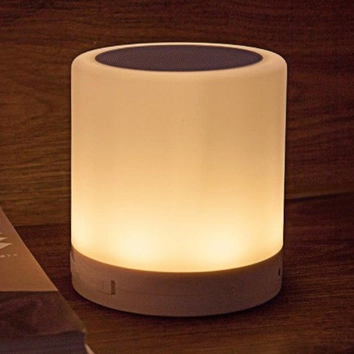 Multifunctional Bluetooth Speaker With Led Light & Handle Aux In Hands-Free Tf Card Atmosphere Light Music Table Lamp