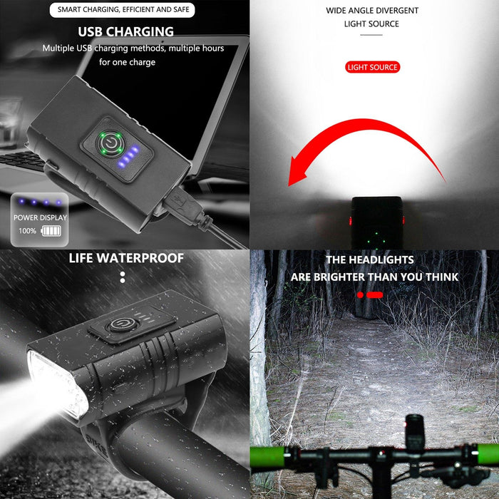 1000Lm Usb Rechargeable Bike Light