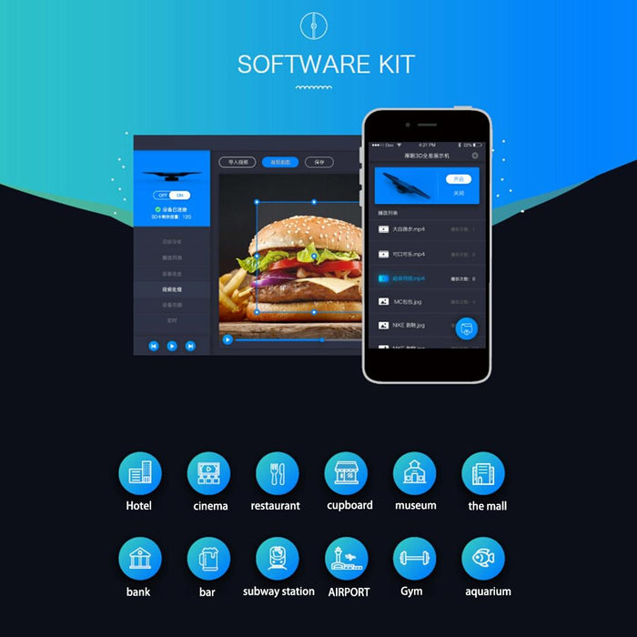 Wifi-Controlled 3D Hologram Led Display 512X512 Pixels