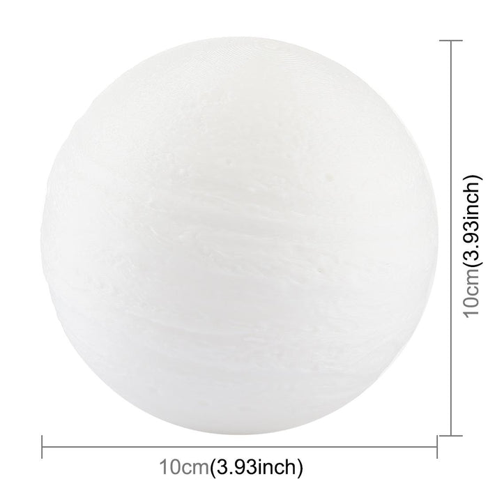 3D Print Jupiter Lamp 10Cm Usb Charging 7-Colour Led Night Light With Wooden Base