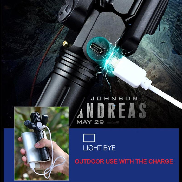 Waterproof Usb Led Flashlight 4 Modes