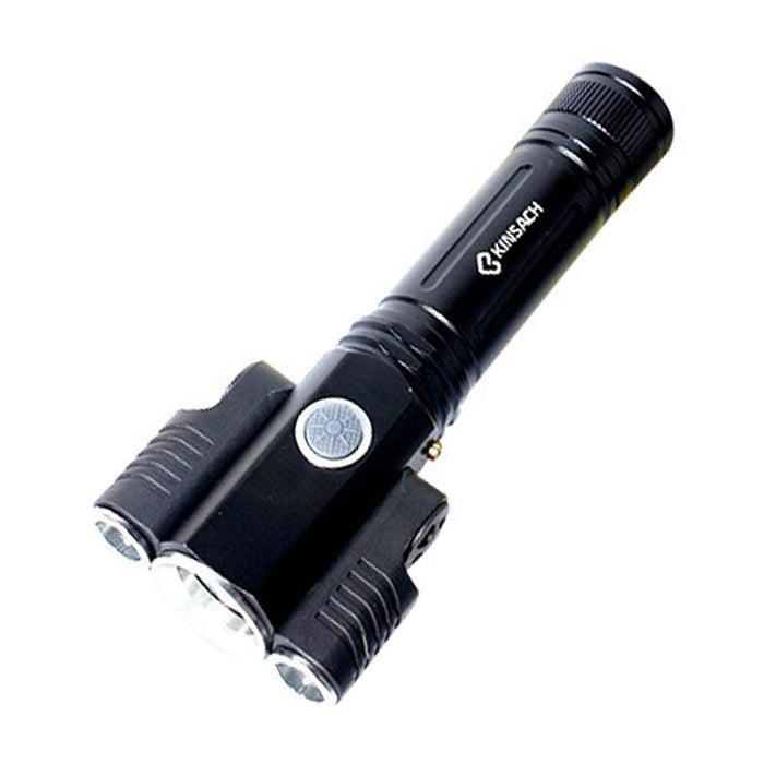 Waterproof Usb Led Flashlight With 4 Modes & 18650 Battery