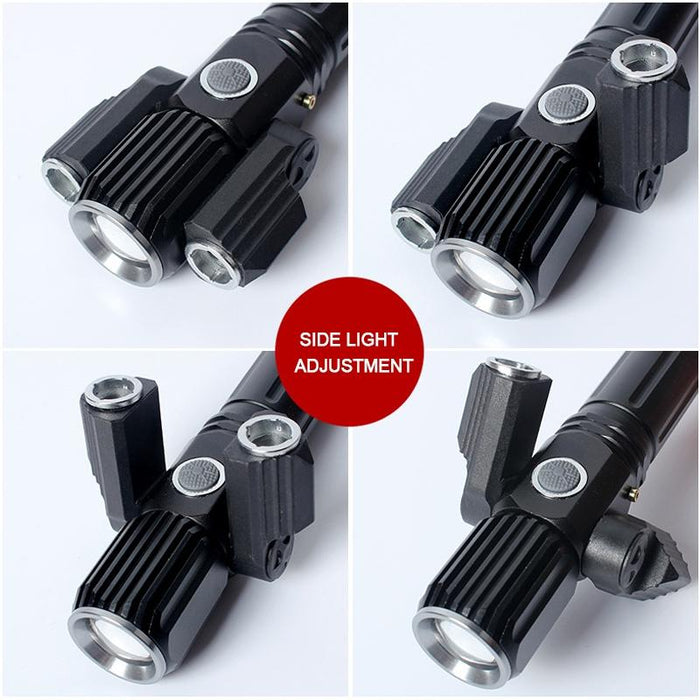 Waterproof Usb Led Flashlight With 4 Modes & 18650 Battery