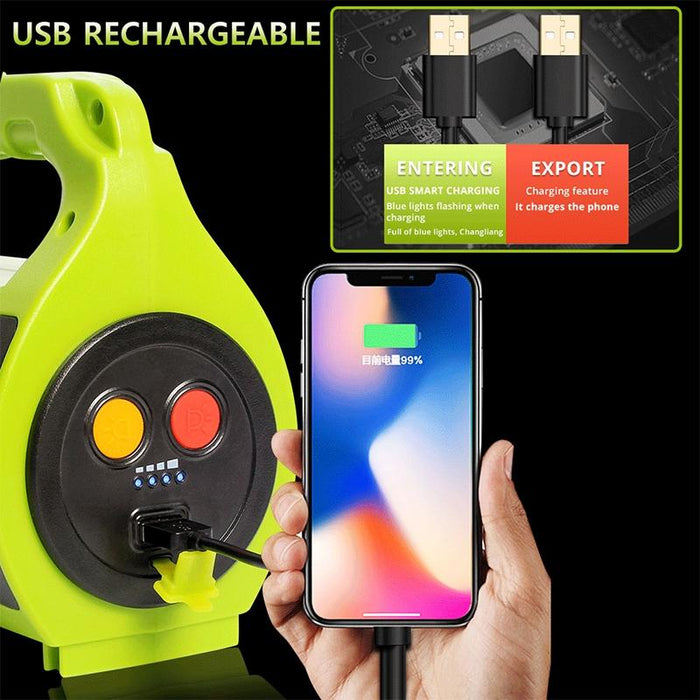 1000Lm Usb Rechargeable Led Searchlight Portable & Outdoor