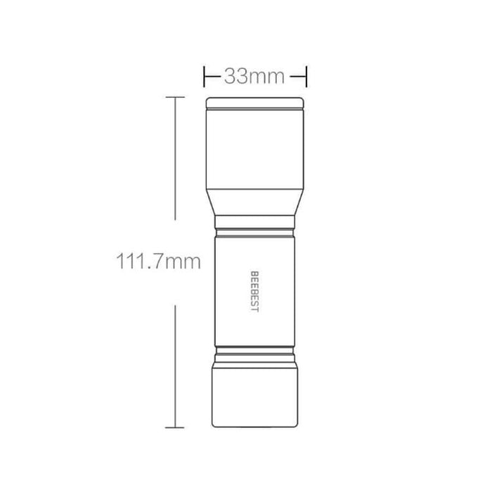 Xiaomi Beebest Portable Flashlight Three-Gear Mode Black