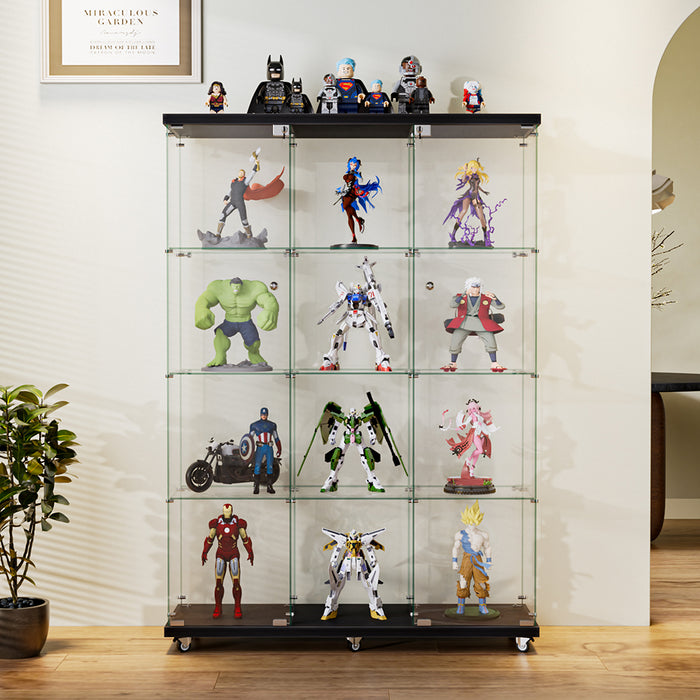 169Cm Tall Glass Display Cabinet 4 Tier