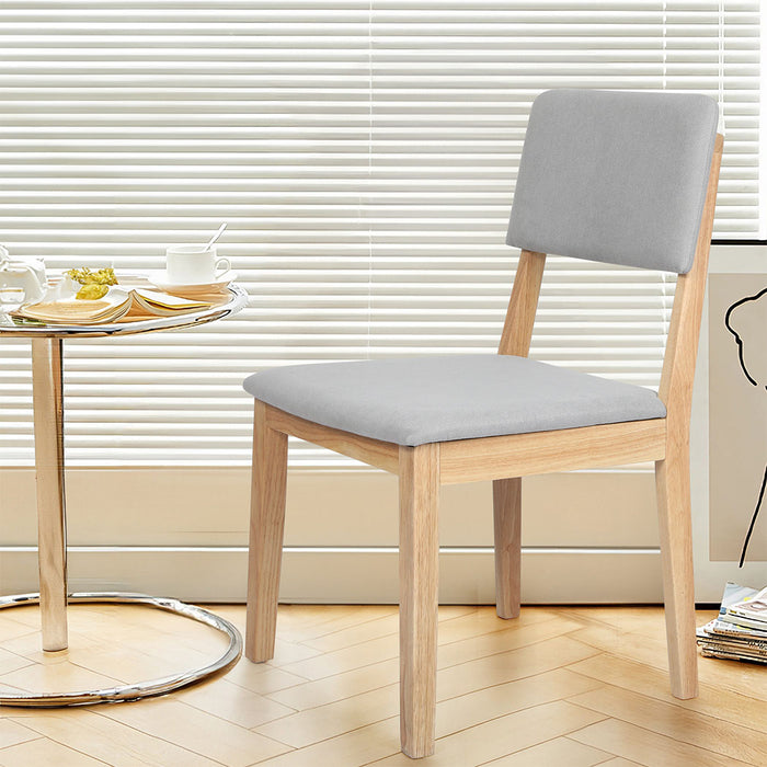 2X Dining Chair Armless Upholstered Seat