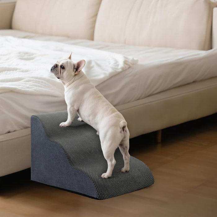 3 Steps Pet Stairs Dog Ramp High Density Foam