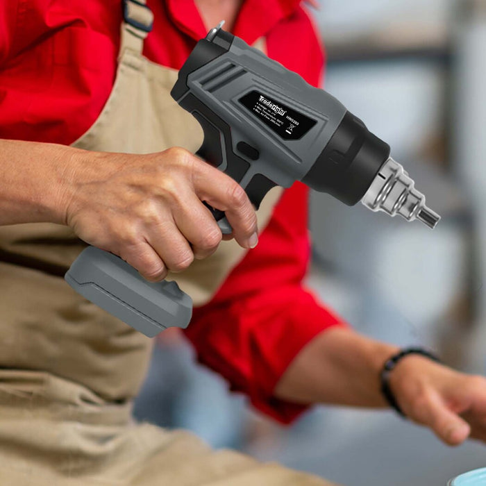 21V Heat Gun Kit 500°C Cordless 5 Nozzles