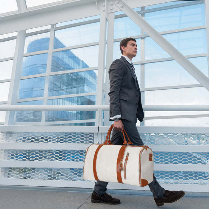 Goslash Picks Garment Bags Hanging Suit Duffel Bag Beige