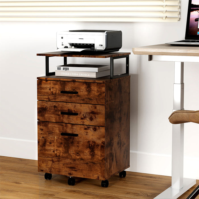 Goslash Picks Mobile File Cabinet 3 Drawers Home Office Desk