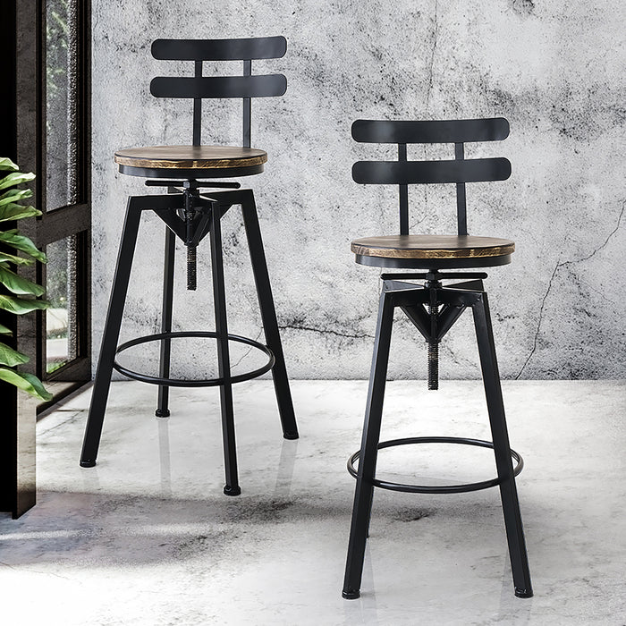 4X Bar Stool Industrial Adjustable