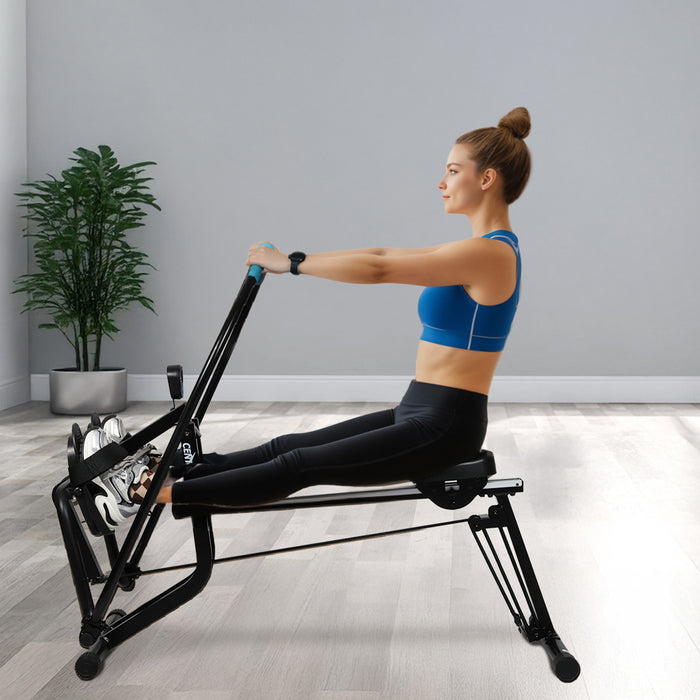 2 In 1 Rowing Machine - Black Blue